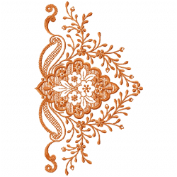 Flowers And Tree Embroidery Design 3